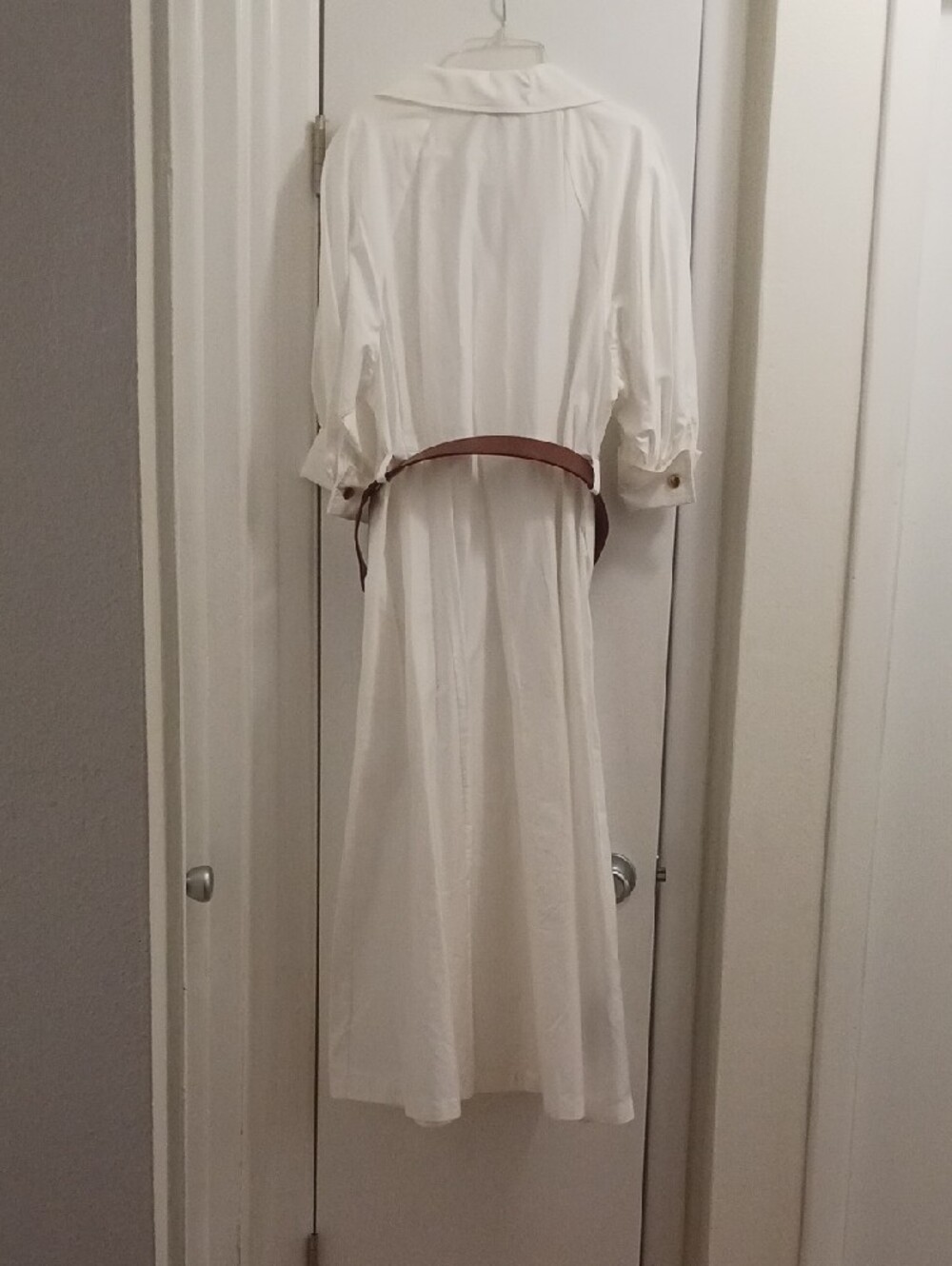 Donna Karan White Cotton Dress - Picture 7 of 9